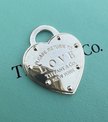 Tiffany & Co.ラウンド パッド ロック チャーム プッシュ ❤︎ Tiffany & Co. Return to LOVE Heart Padlock Lock Pendant Charm Sz