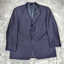 Burberry London Kensington Navy Pinstripe Wool Cashmere Blazer Sport Coat 48R