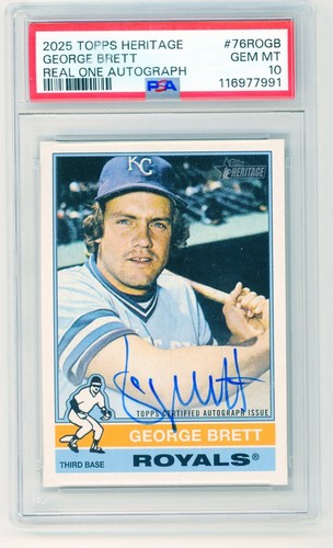 George Brett #76RO-GB 2025 Topps Heritage Real One Autograph card