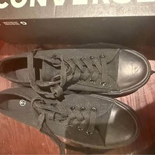 Converse Chuck Taylor All Star Black Monochrome Low Top Sneakers Size 7