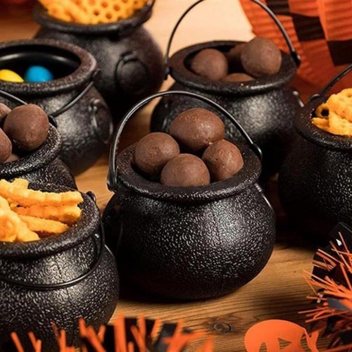 24PCS Mini Cauldrons and Witch Brooms Set for Halloween For Kids Parties - Picture 4 of 12
