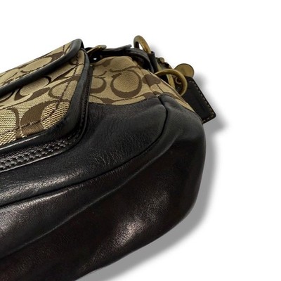 COACH Legacy 65th Anniversary Turnlock Shoulder Bag Beige Black