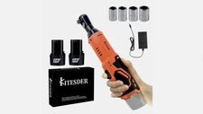 Kitesder 12V Cordless Electric Ratchet Wrench Set 400RPM w/ Batteries NEW