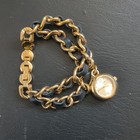 Anne Klein Women’s Quartz Analog Dress Watch Gold Dial Gold/Black Bracelet — photo 3