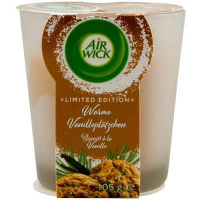 Air Wick Duftkerze Warme Vanilleplätzchen 1 x 105g bis zu 20h Brenndauer Winter - Bild 1 von 2