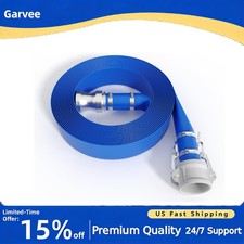 PVC Lay Flat Discharge Hose 1.5/2" 50/100ft Pool Backwash Water Pipe