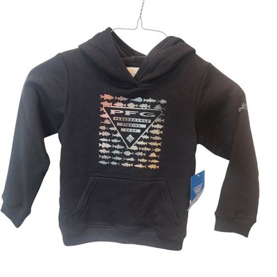 Columbia PFG Youth XXS Black Hoodie Performance Fishing Gear Elements Hoodie