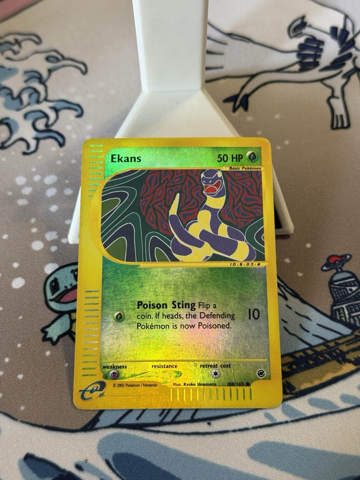 Pokemon TCG Ekans 108/165 Expedition Base Set Reverse Holo 2002 LP