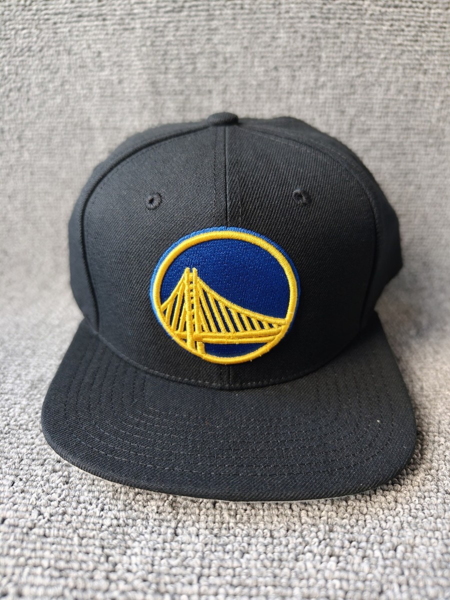 Mitchell & Ness Golden State Warriors Bridge Logo Snapback Cap Black New