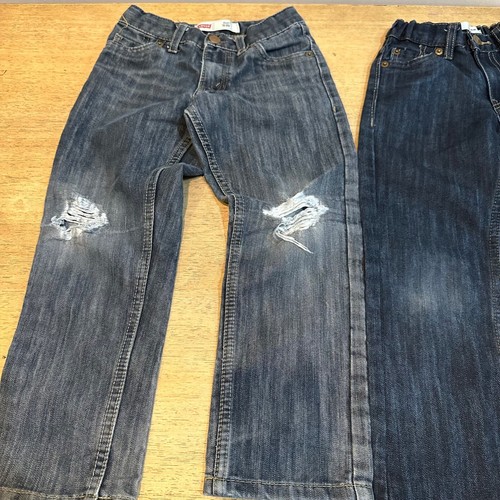 Levis 511 Slim Boys Size 5 Reg Boys Jeans Blue Denim Lot of 2 Pairs of Pants - Picture 2 of 6