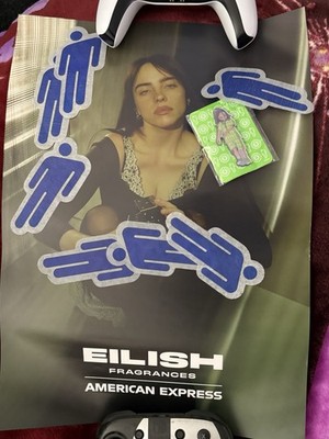 【激レア】Billie Eilish CD購入特典 限定日本ツアーポスター Billie Eilish fragrance Japan Poster With Tour Pin And Concert