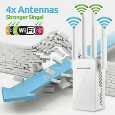 1200Mbps WiFi Range Extender Repeater Wireless Amplifier Router Signal Booster