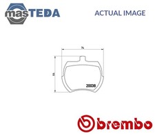 P 52 002 BRAKE PADS SET BRAKING PAD FRONT BREMBO NEW OE REPLACEMENT