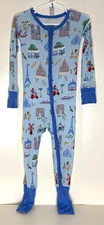 Little Sleepies 2T Bamboo Pajamas Bottom Zip Sleeper Paris Weekend Foot Holes