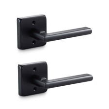 Linkaa Black Dummy Door Handles for Closet French Doors Storage Pantry, Doubl...