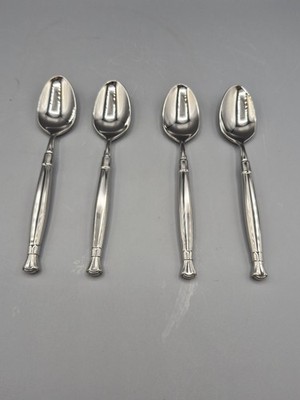Oneida Act I One Set of 4 Spoons Heirloom Cube 18/10 Stainless Steel 6 1/2  New