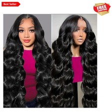 30 Inch Body Wave Lace Front Wigs Human Hair 220 Density Frontal Wigs Human H...