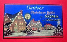 vtg - NOMA CHRISTMAS LIGHTS - 6" refrigerator magnet - Mazda Lamps - Home decor