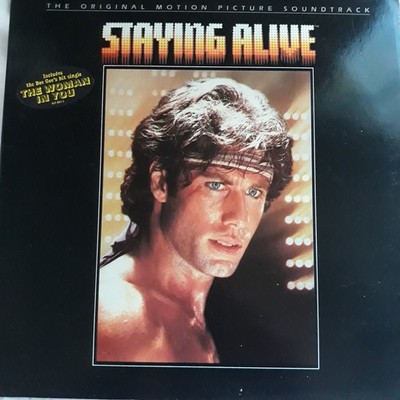Staying Alive Soundtrack Bee Gees 1983 Vinyl Lp Record EX