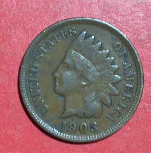 1903 US Indian Head Cent! Choice VF! "FULL LIBERTY"! Old US Coin!