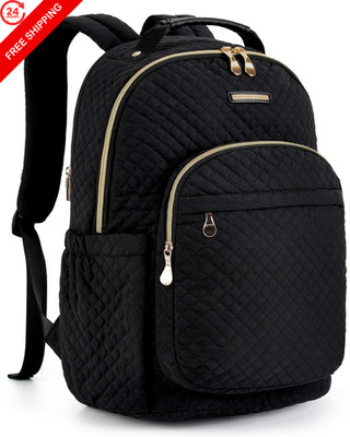 LIGHT FLIGHT Travel Laptop Backpack for Women, 15.6 Inch inches, Black