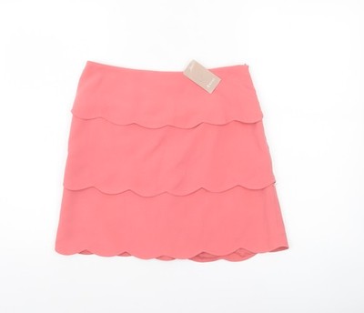 A|wear Damen rosa Lagenlook überbackene A-Linie Rock Größe 10