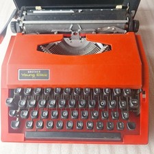 Typewriter BROTHER Young Elite JP7-513 Red Tested Good Antique Japan