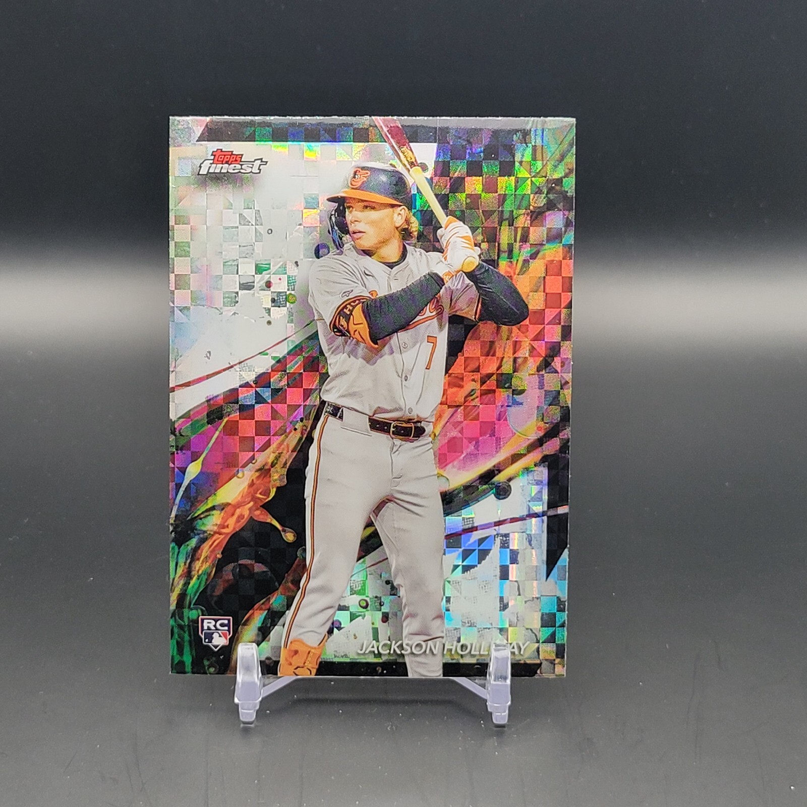 Jackson Holliday 2024 Topps Finest #76 Checkerboard Refractor Rookie Common