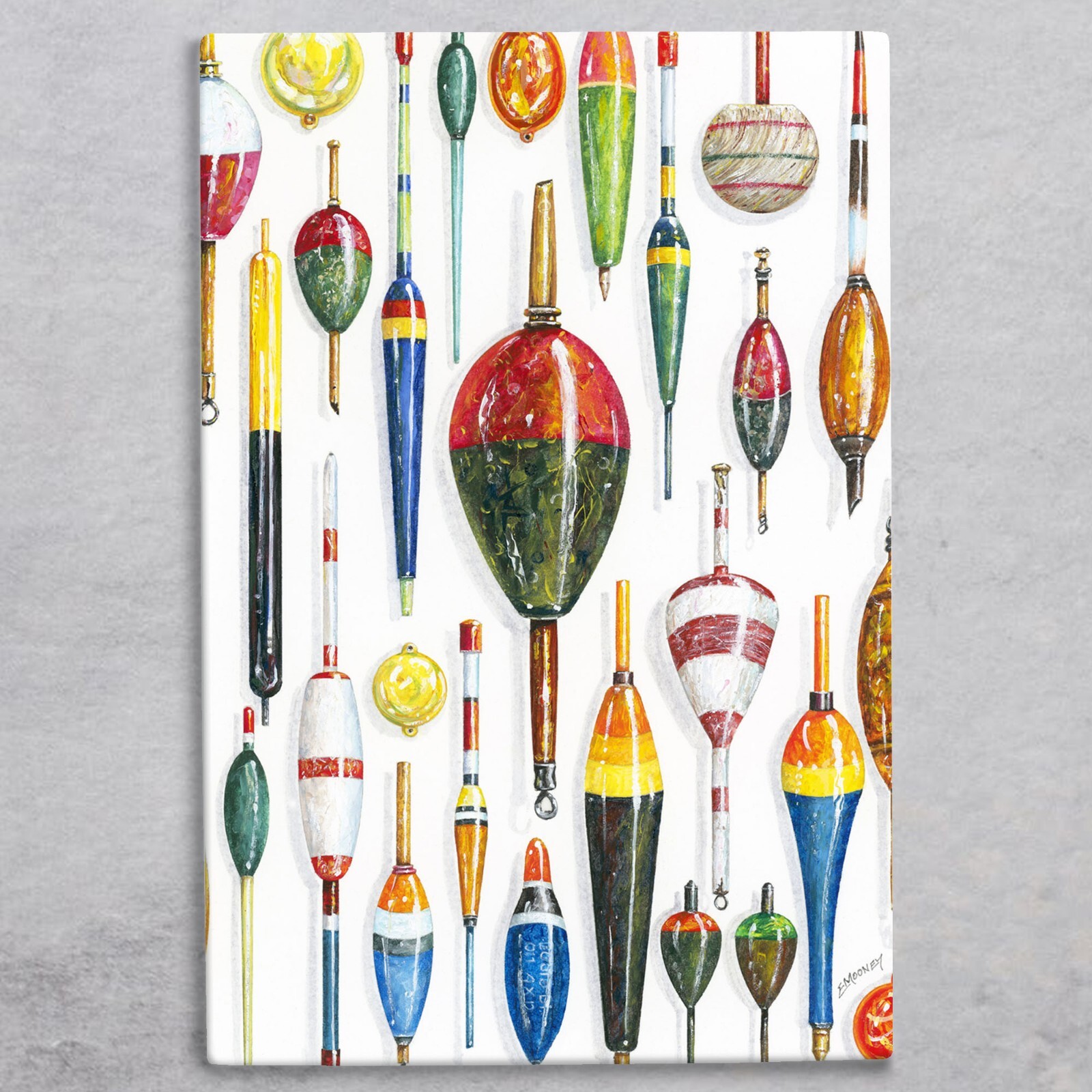 Fishing Floats Ceramic Tile Picture Plaque Mytical Wall Art By E Mooney 30x20cm