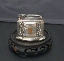 RONSON Vintage Art Deco Silverplate Table Refillable Lighter DIANA