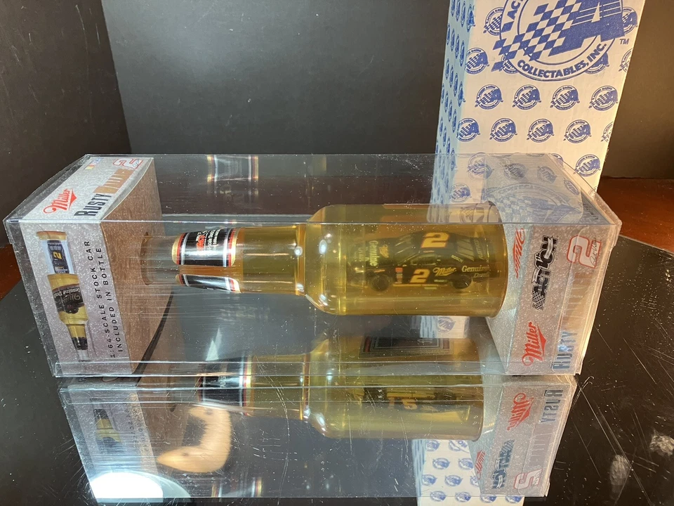 Rusty Wallace #2 Miller Genuine Draft Collectible Beer Bottle 1995 Ford T-Bird - Image 3 of 4