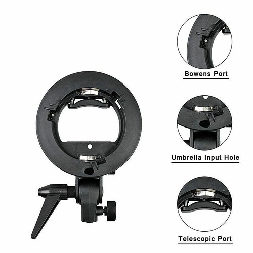 Softbox ombrello ottagonale US GODOX 80 cm 32" + supporto luce 2 m + staffa a S Fr Speedlite - Foto 8 di 12