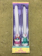 Vintage RUSS Taper Wax Candles Set of 2 Bunny Rabbit Bunnies Novelty Easter
