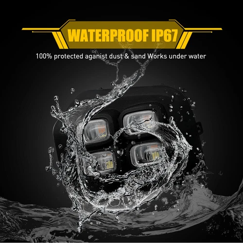 Fit 2016-2023 Toyota Tacoma SR SR5 4-Eyes DRL LED Fog lights Double Turn Signal - Bild 5 von 21