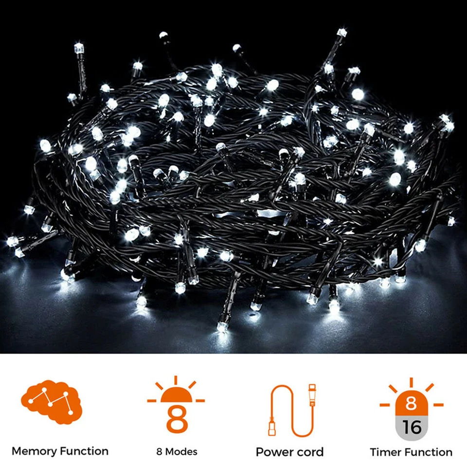 Waterproof 100-1000LED Christmas String Lights with 8 Modes & 8HRS Timer, Memory - Image 3 of 4