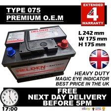 FORD FOCUS CAR BATTERY 065 075 12V EXTRA HEAVY DUTY MAINTENANCE FREE NEXT DAYDEL