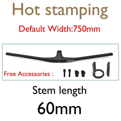 Full Carbon Integrated Mountain Bike Carbon Handlebar 13 ° Stem 70 80 90mmx750mm - Picture 33 of 38