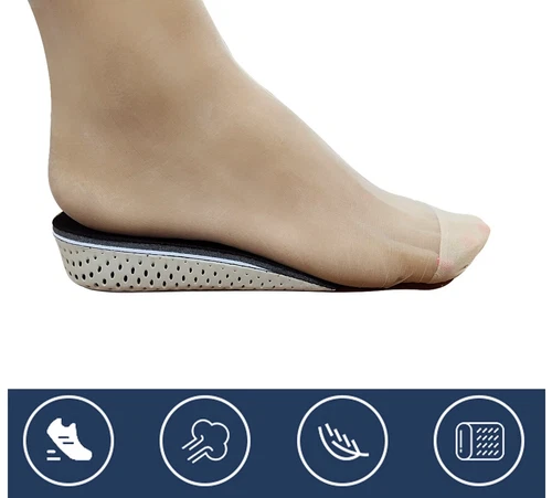 Height Increase Insoles Men Women Invisible Heel Lift Taller Shoe Inserts 2 Pads - Picture 7 of 10