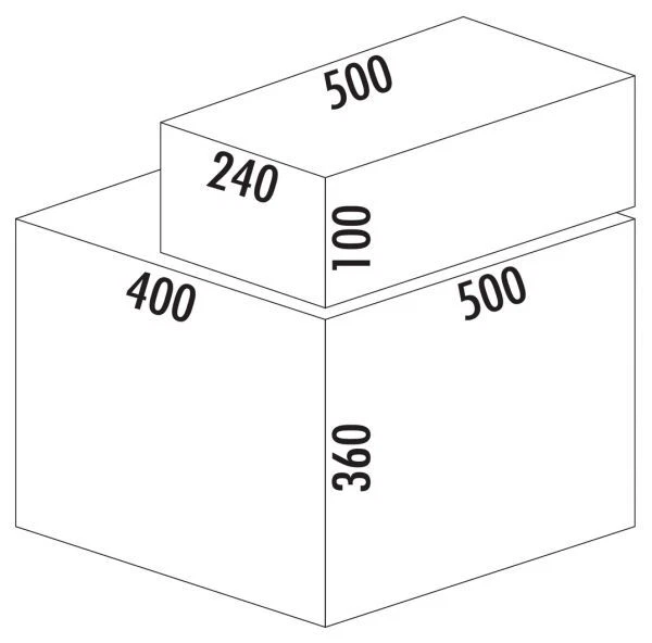 Cox® Base 360 S/500-3 mit Base-Board, Abfallsammler für Frontauszüge, ohne Biode - Bild 2 von 2