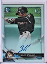 2018 Bowman Chrome Prospects - BRAYAN HERNANDEZ - 1ST REF AUTO /499 #CPA-BHE