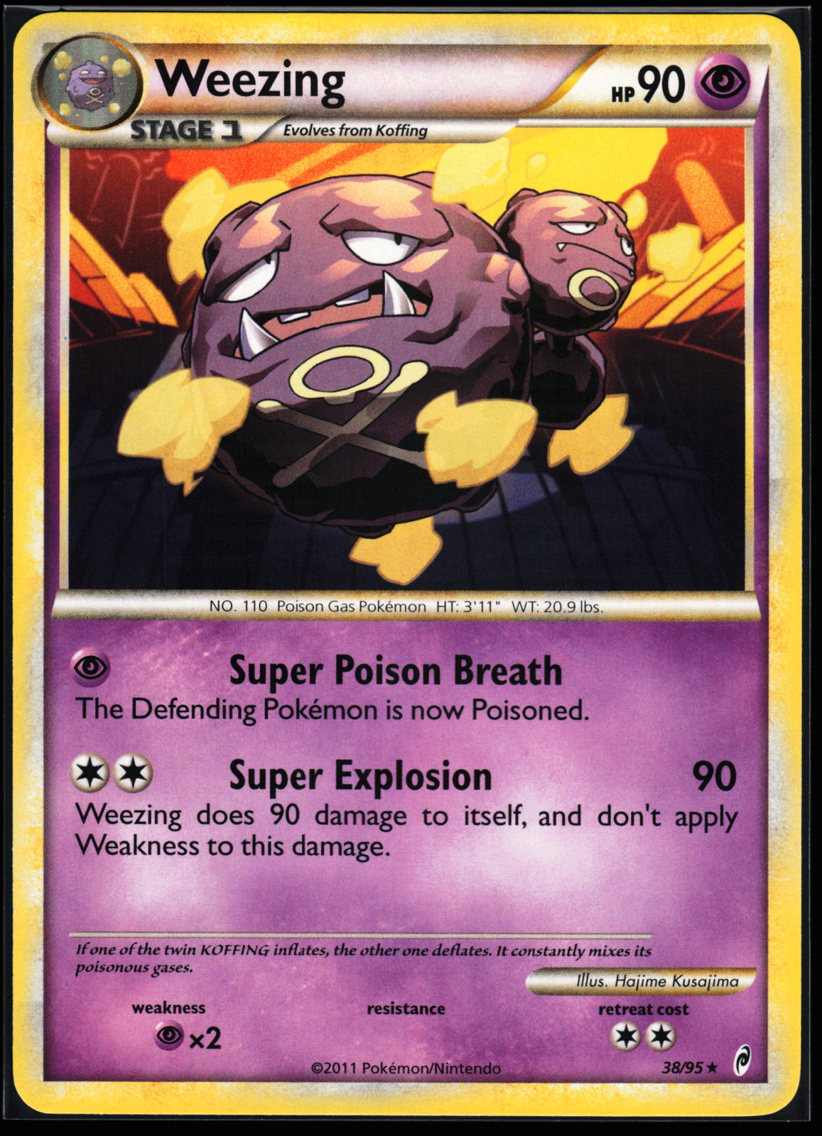 Pokemon Card - Weezing Call of Legends 38/95 Rare