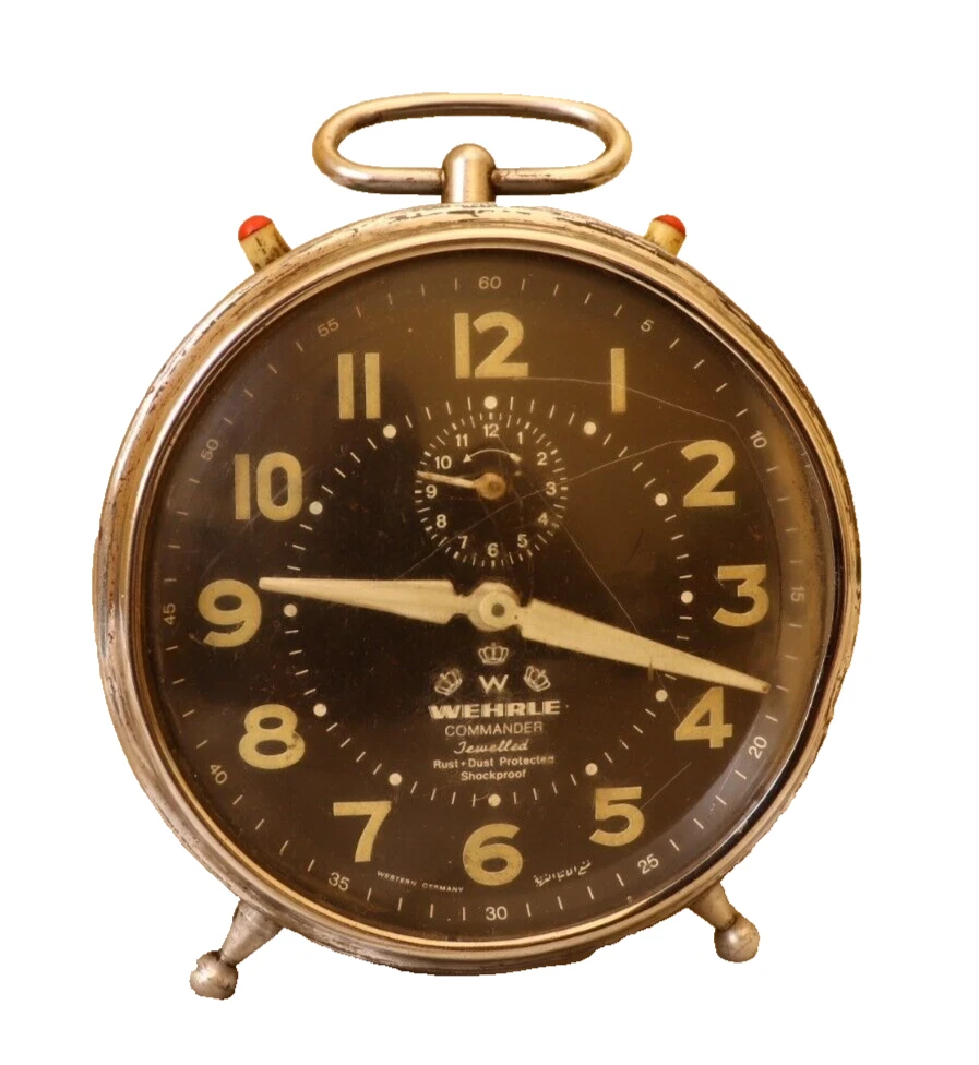 WEHRLE ベル　置き時計 置き時計 ベル コンパクト ベル式 レトロ 電池式 不二貿易 | 時計