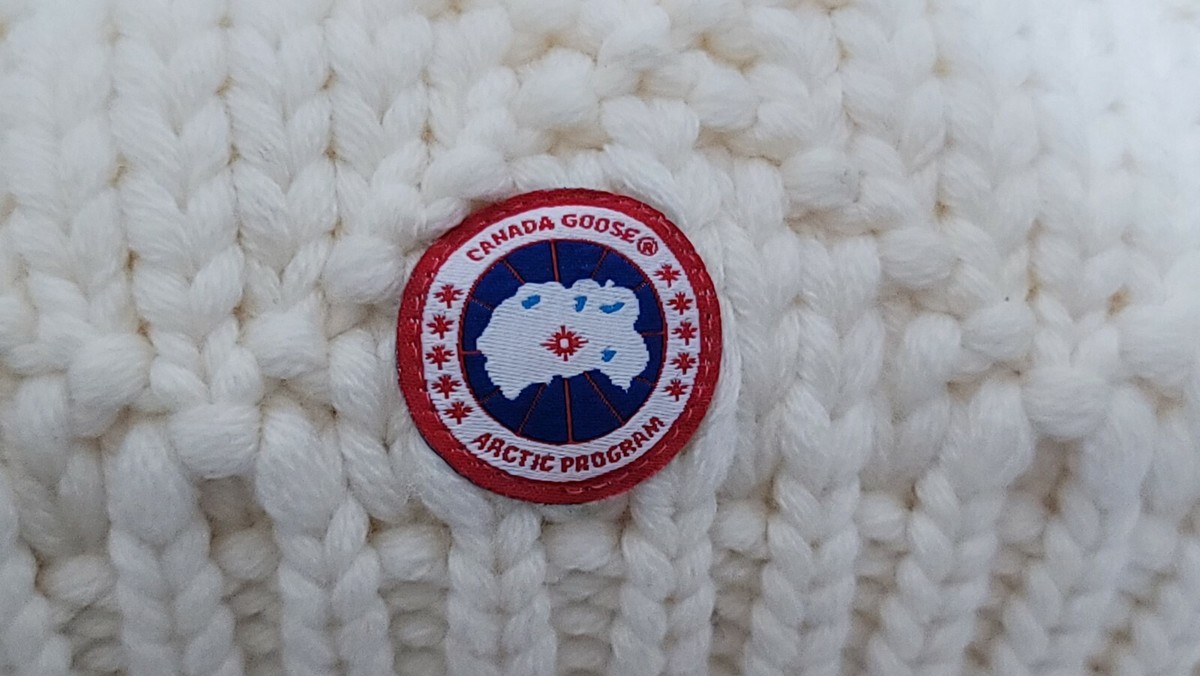 Canada Goose Ivory Beanie with Fur Pom-Pom Canada Goose Baby main image 3