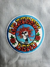 Grateful Dead Skeleton Rock Band Embroidered Iron on Patch Free Shipping
