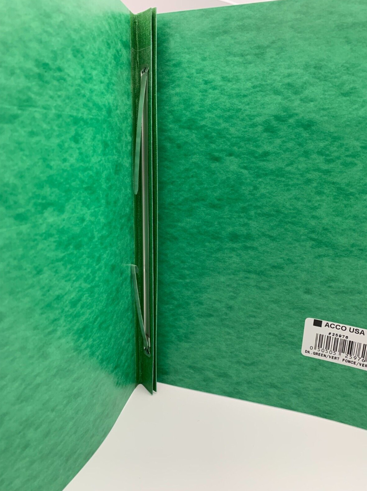 ACCO Pressboard Report Cover Prong Clip Dark Green 3 Inch Capacity 25976