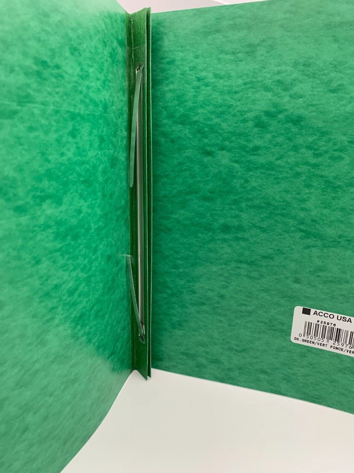 ACCO Pressboard Report Cover Prong Clip Dark Green 3 Inch Capacity 25976 - Image 2 of 4