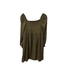 LOFT Square Neck Olive Green Babydoll Dress Sz SP NWT