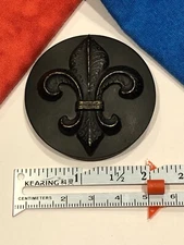 7389 -STUNNING Extra Large Fleur de Lis - almost 2" in diameter, may be steel