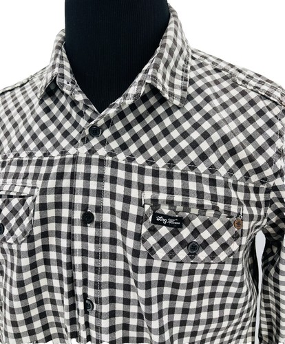 LRG Men's Flannel Button-Down Shirt - Long Sleeve Plaid Flannel With Front Pockets