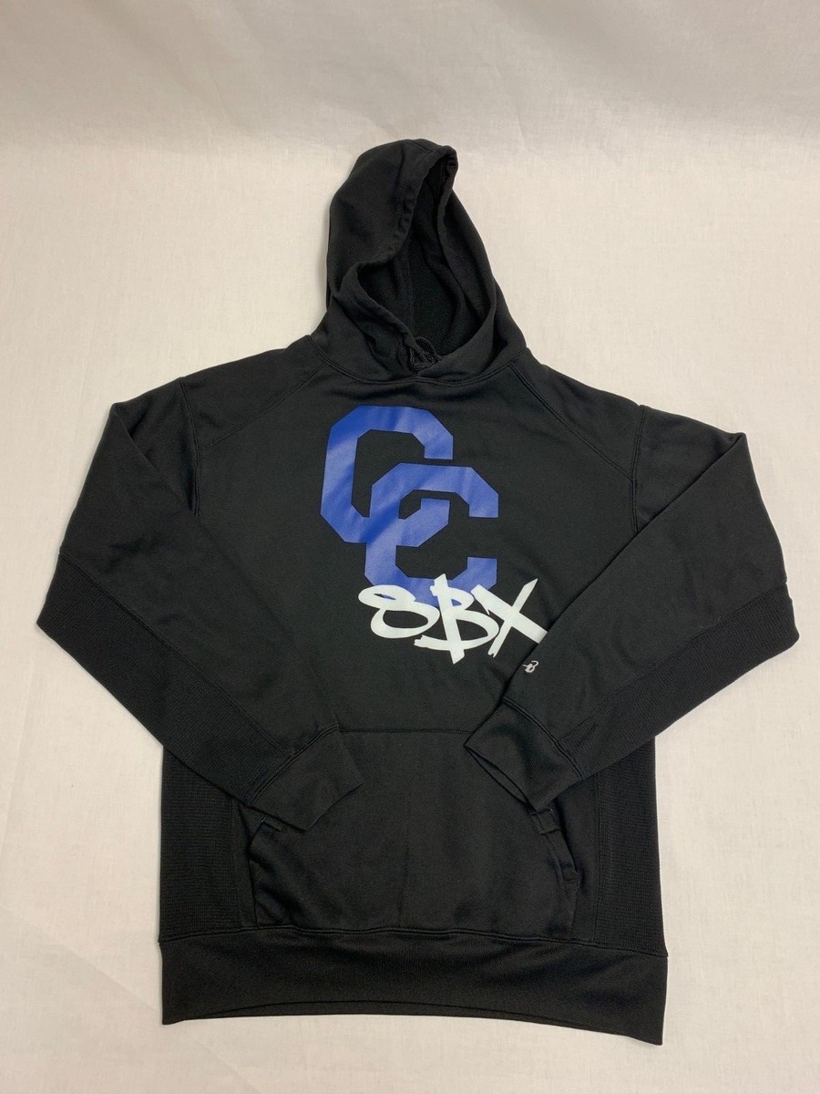 Badger Sport Mens Black CC SBX Hoodie Hooded Sweatshirt Medium EUC